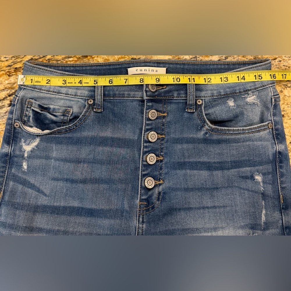 Eunina Bella Womens Super High Rise Skinny Ankle Jeans Size 13 Stretch - Picture 6 of 8
